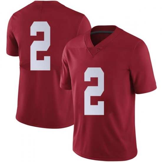Alabama Crimson Tide Men's Patrick Surtain II #2 No Name Crimson NCAA Nike Authentic Stitched College Football Jersey AQ16E65ES